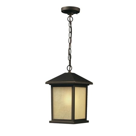 Z-LITE Holbrook Outdoor Chain Light, Oil Rubbed Bronze And Tint Seedy 507CHB-ORB
